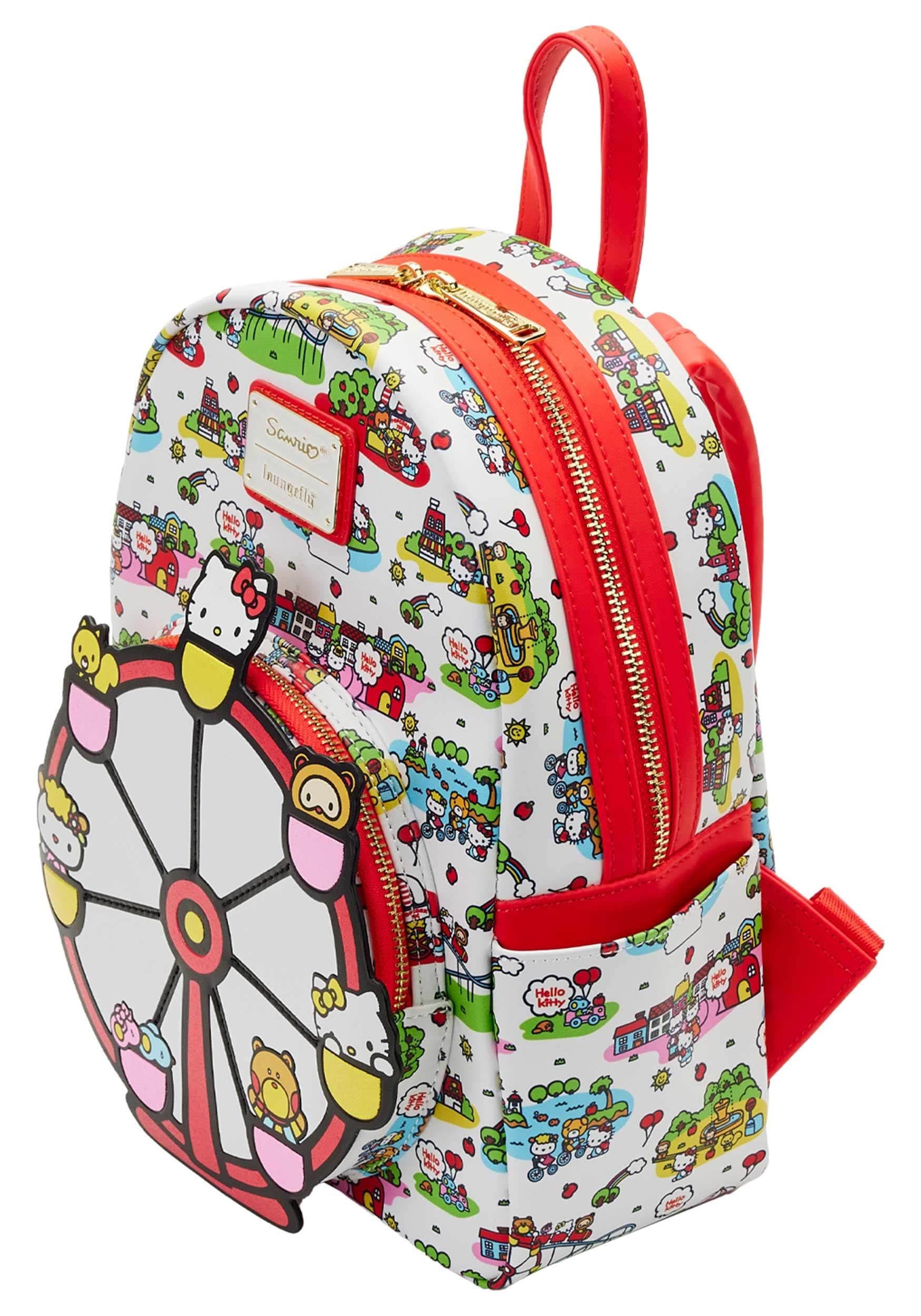 Loungefly Hello Kitty and Friends Carnival Mini Backpack - Cute Kawaii Crossbody Bag for Women & Girls - Perfect for Theme Parks, School, Travel & Cosplay