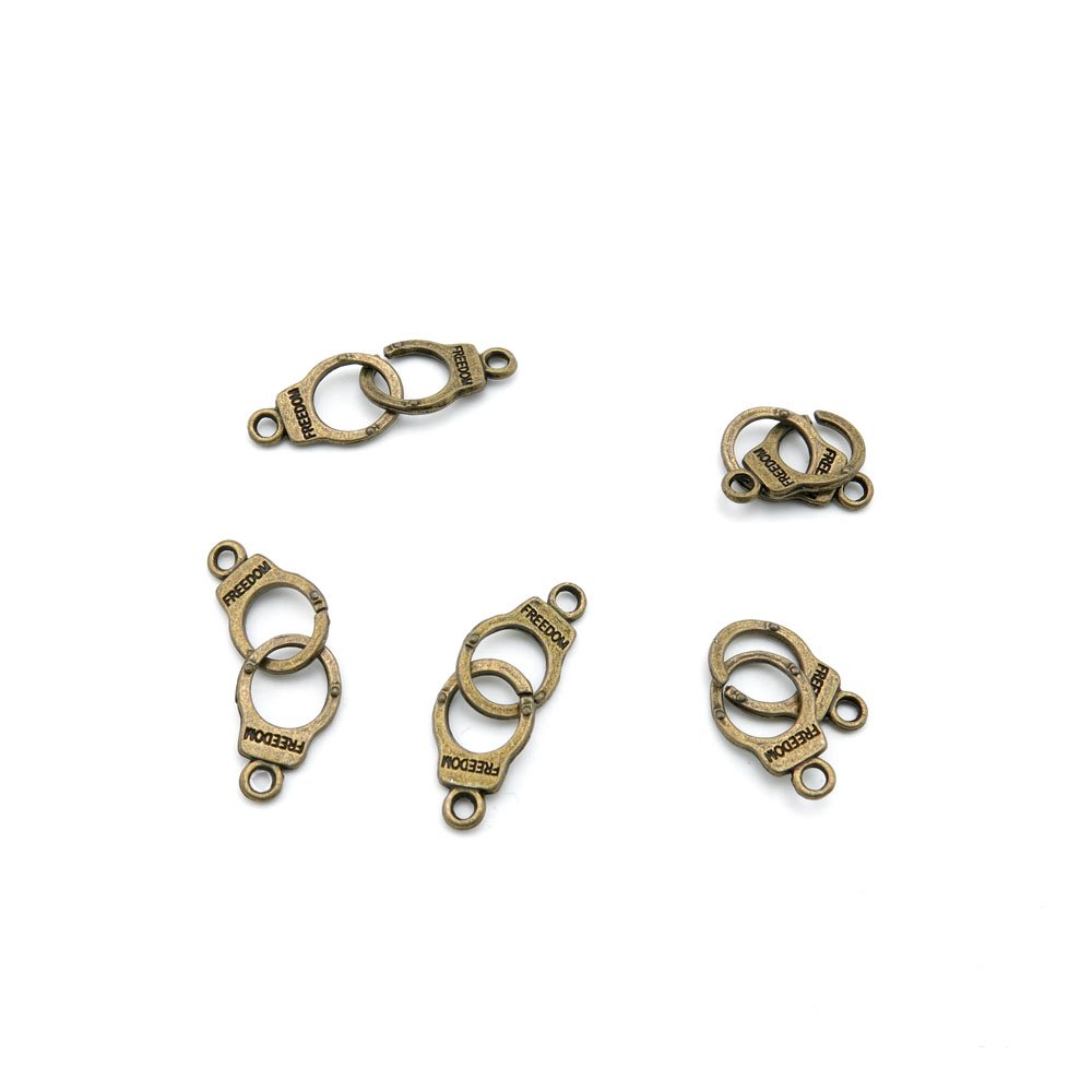 820Pcs Antique Bronze Jewelry Making Charms & Findings - Bulk Wholesale Supplies for DIY Bracelets, Necklaces (Handcuff Pendants Included) - Perfect for Crafters, Jewelry Designers & Fashion Accessories