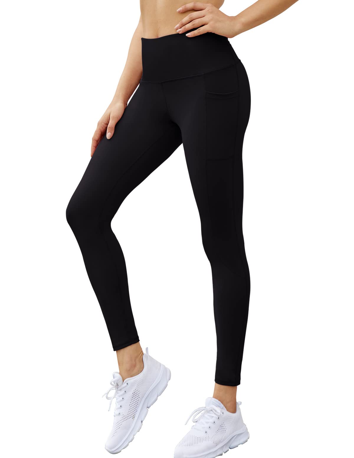 KENMAX Women's High Waist Yoga Pants - Buttery Soft Tummy Control Leggings with Pockets | Non See-Through Workout & Lounge Wear for Yoga, Running & Everyday Comfort