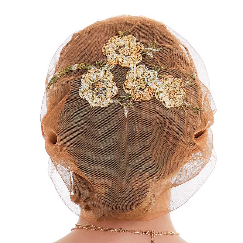 Elegant Muslim Women's Embroidered Hijab Cap & Turban - Breathable Cotton Headscarf for Prayer, Modest Fashion, and Daily Wear