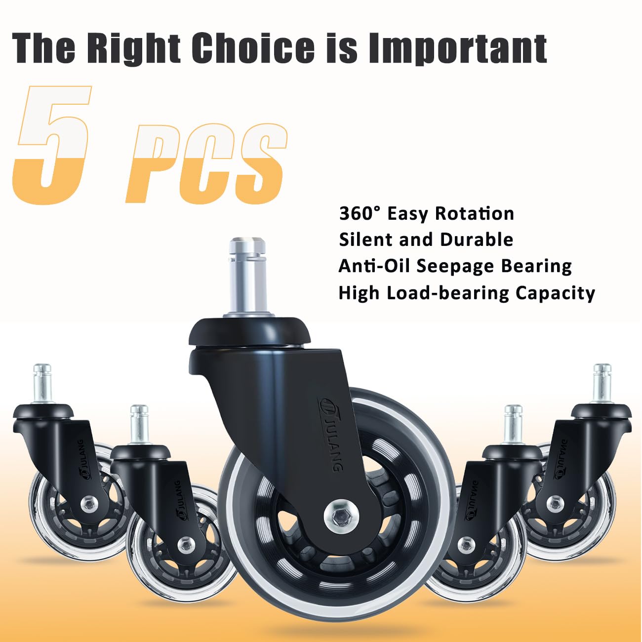 Office Chair Wheels Replacement - 7/8