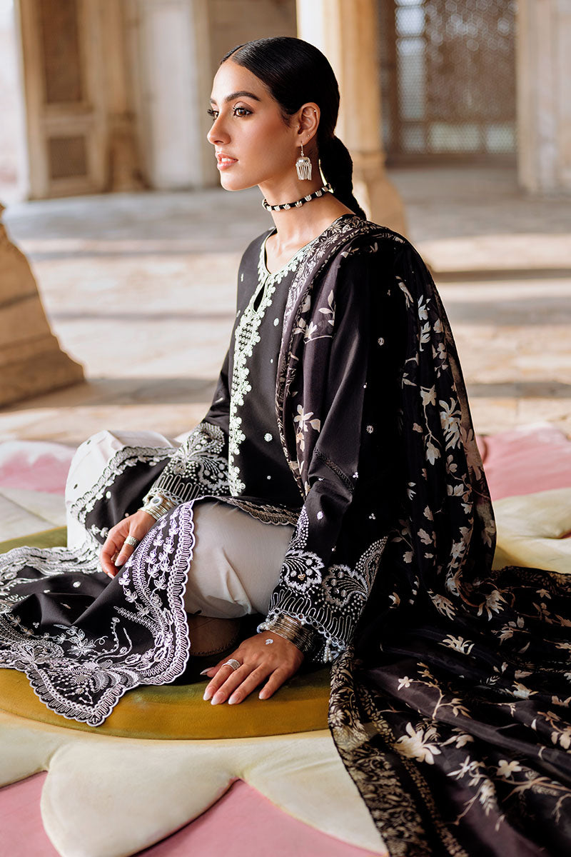 EBONY VOGUE 3-Piece Embroidered Lawn Suit for Women - Elegant Pakistani Formal Wear for Weddings, Parties & Special Occasions