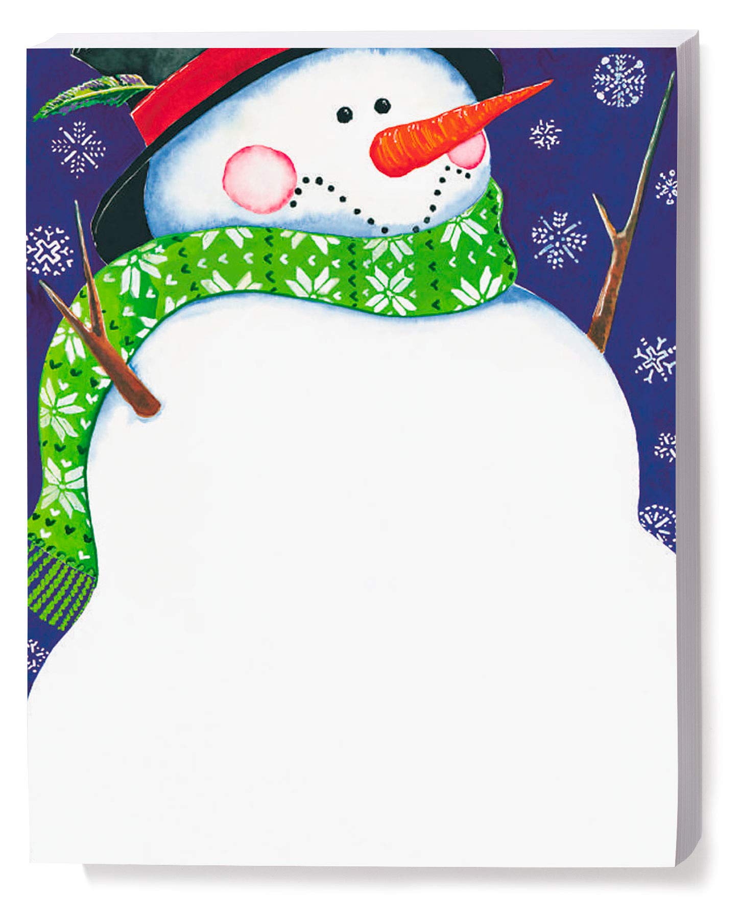 Premium Frosty Snowman Christmas Stationery Set - 25 Elegant 8.5 x 11 Winter Theme Border Papers & Letterheads for Holiday Cards, Office Decor & Festive Correspondence