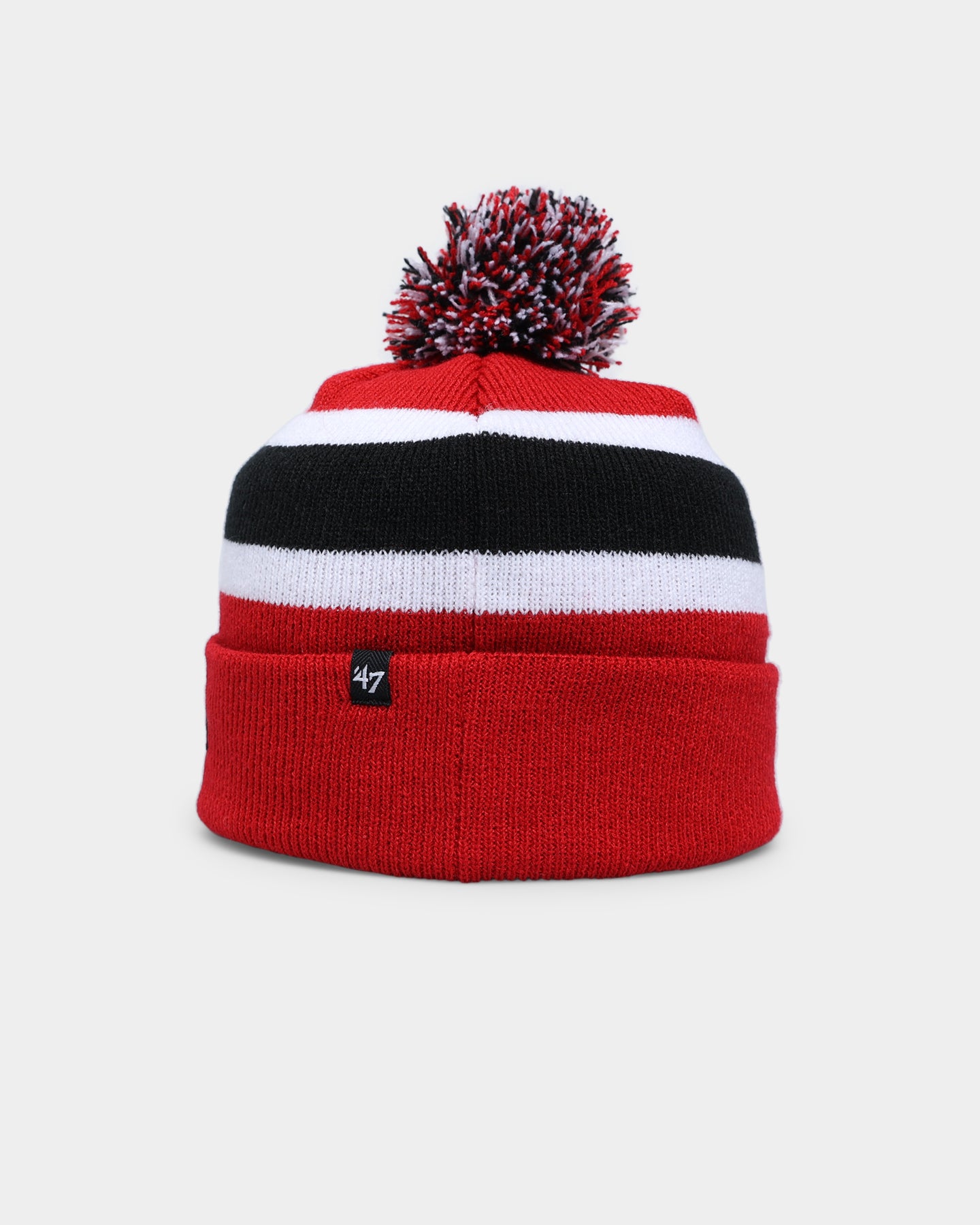47 Brand Chicago Blackhawks Breakaway Cuff Knit Beanie - Red NHL Winter Hat for Men & Women - Perfect for Cold Weather, Sports Games, and Outdoor Activities