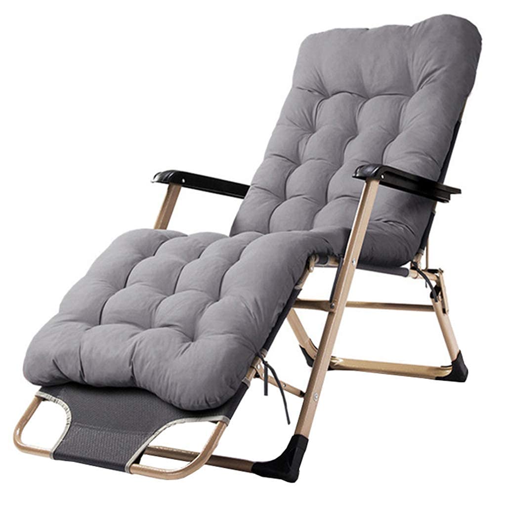 Adjustable Folding Outdoor Lounge Chair with Removable Cushion - Patio, Garden, Beach & Poolside Recliner for Relaxing in Sun - Perfect for Backyard, Camping and Leisure Time