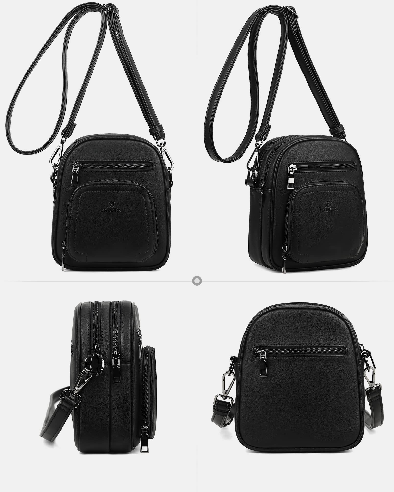 FADEON Mini Crossbody Bag for Women - Small Shoulder Purse with Card Slots | Stylish Designer Handbag for Everyday Use, Travel & Shopping