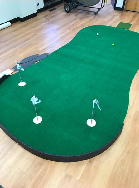 Golf The General V2 6' X 12' Practice Putting Mat with 3 Cups - Premium Indoor/Outdoor Golf Training Aid for Home, Office & Backyard