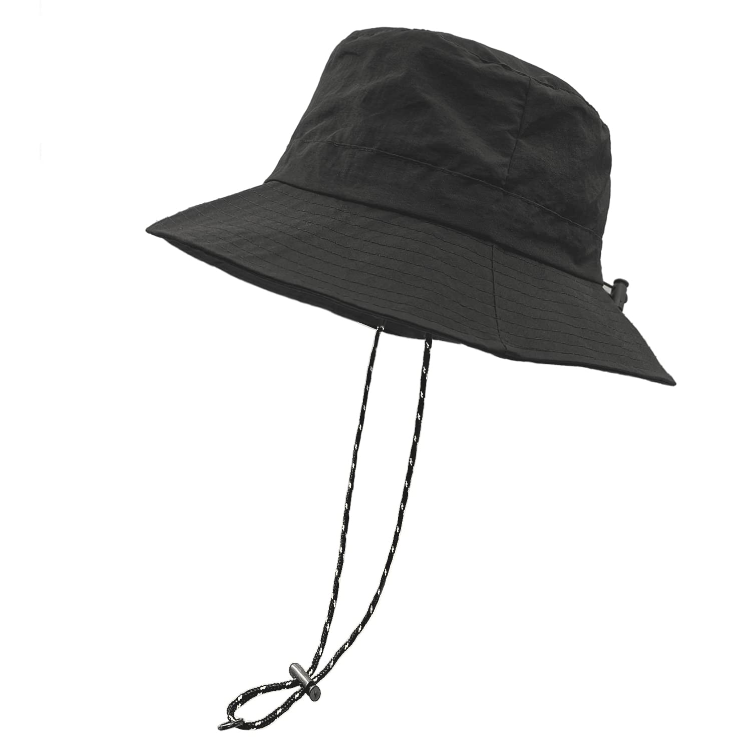 Woogwin Waterproof Bucket Hat with Chin Strap - Quick Dry Packable Sun Hat for Outdoor Activities, UV Protection Safari Hat for Hiking, Fishing, Camping & Beach