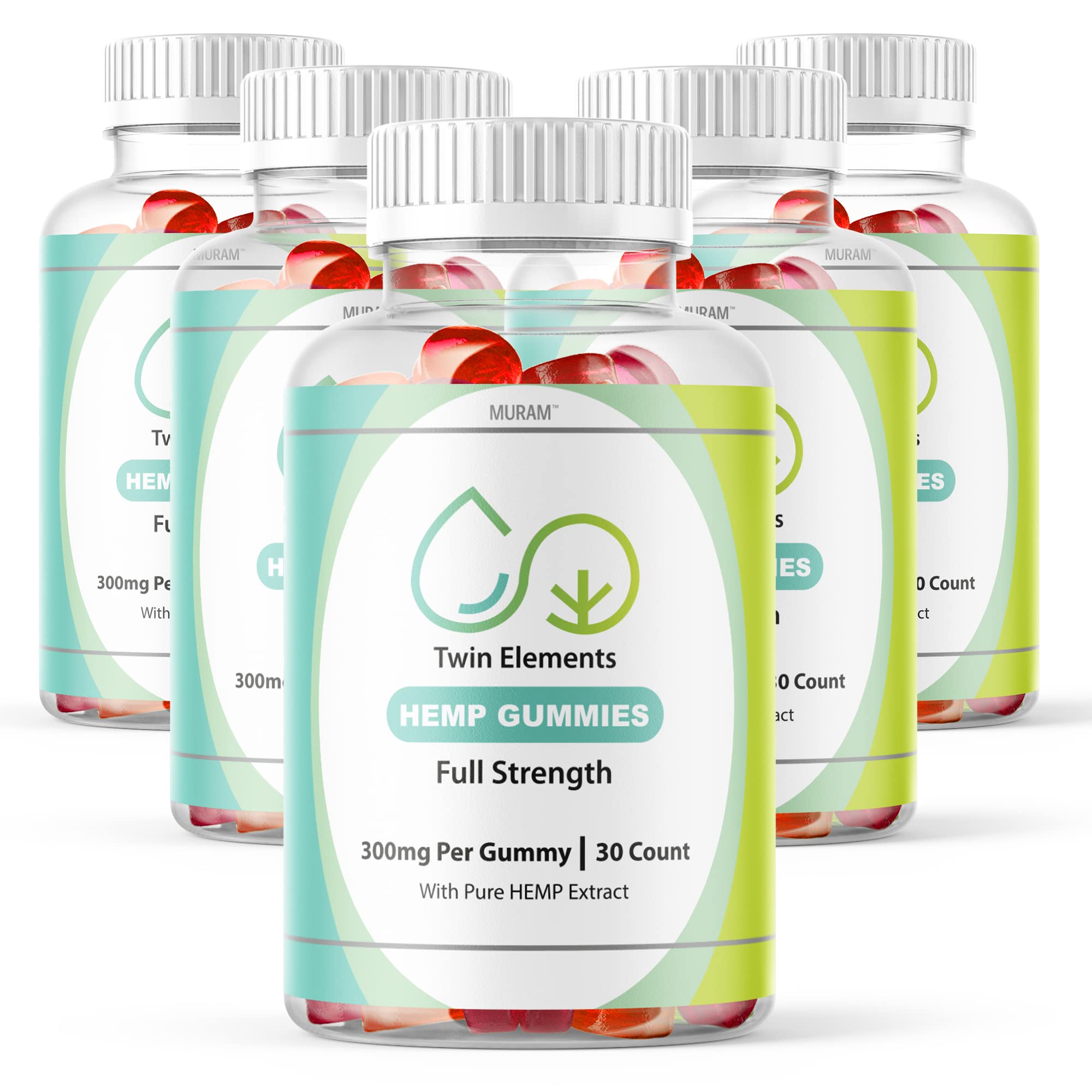 (5 Pack) Twin Elements Gummies - Advanced Hemp Formula Cube Gummy Supplement (120 Count, 5 Month Supply) | Stress Relief & Sleep Support for Adults | Perfect for Nighttime Relaxation & Wellness Routine