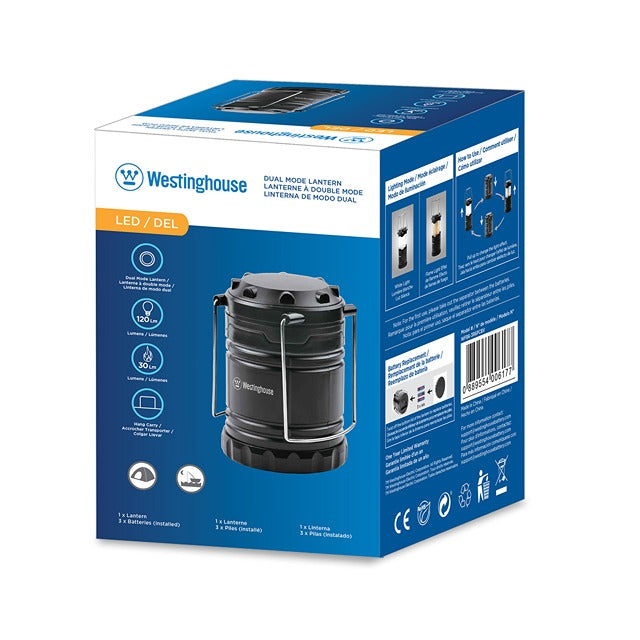 Westinghouse LED Dual Lantern - Bright 1000 Lumen Camping Light with Adjustable Brightness, Waterproof & Durable for Outdoor Adventures, Hiking, Backpacking, and Emergency Use