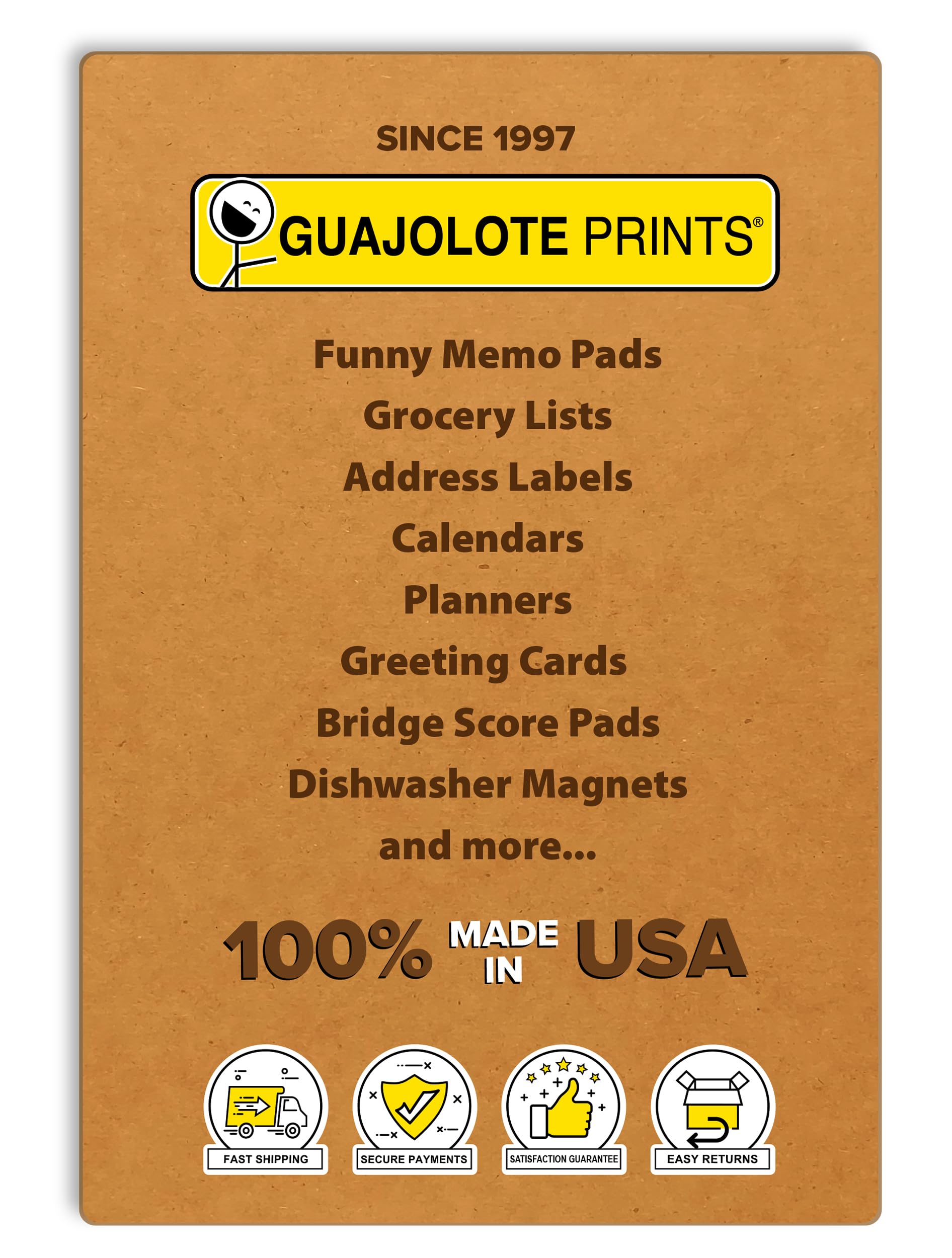 Funny Magnetic Grocery List - 50 Sheets for Fridge Shopping