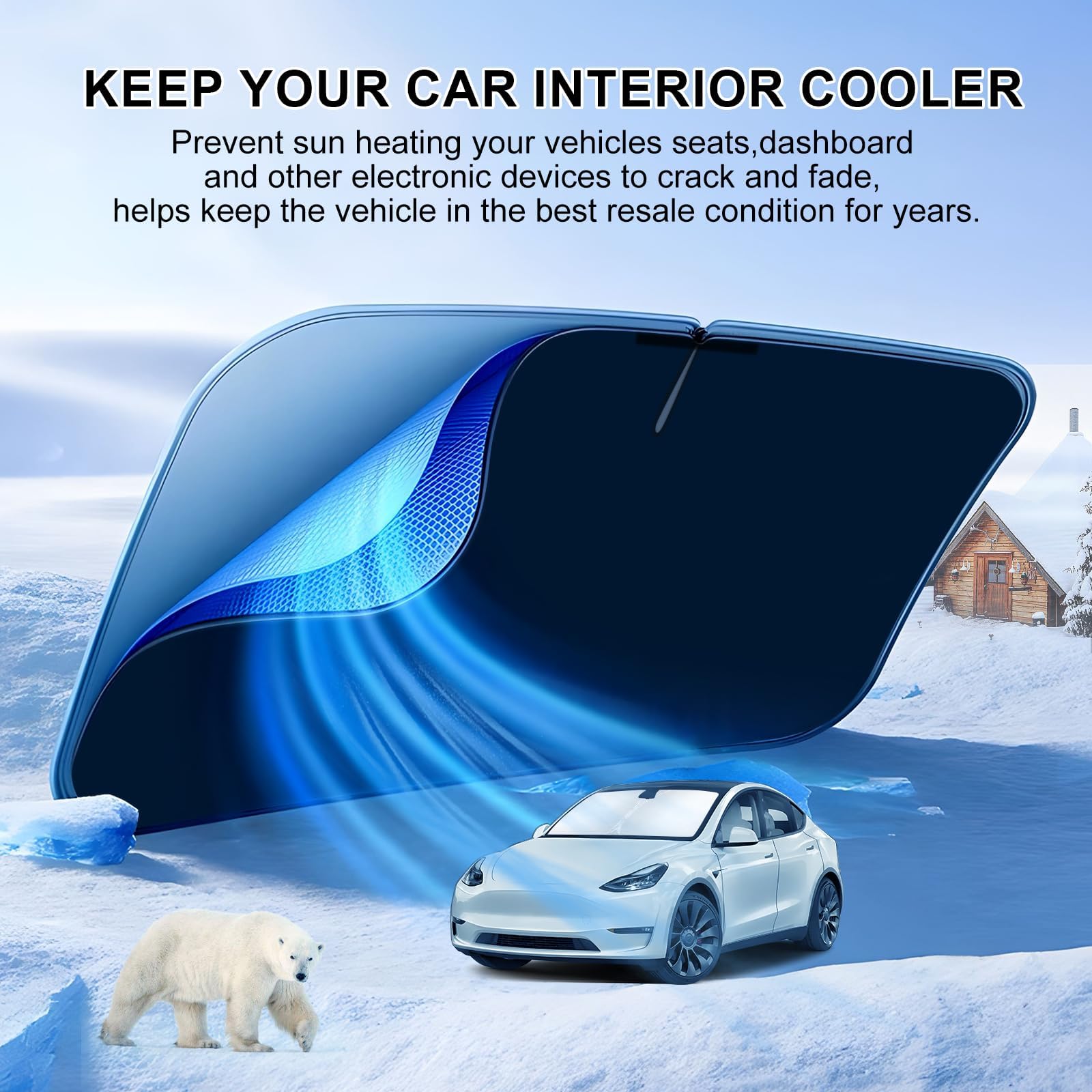 TGBROS Foldable Windshield Sun Shade for Honda Accord 2018-2022 | Reflective Polyester Car Sun Visor Cover | Blocks Heat & UV Rays | Perfect for Parking, Road Trips & Summer Protection
