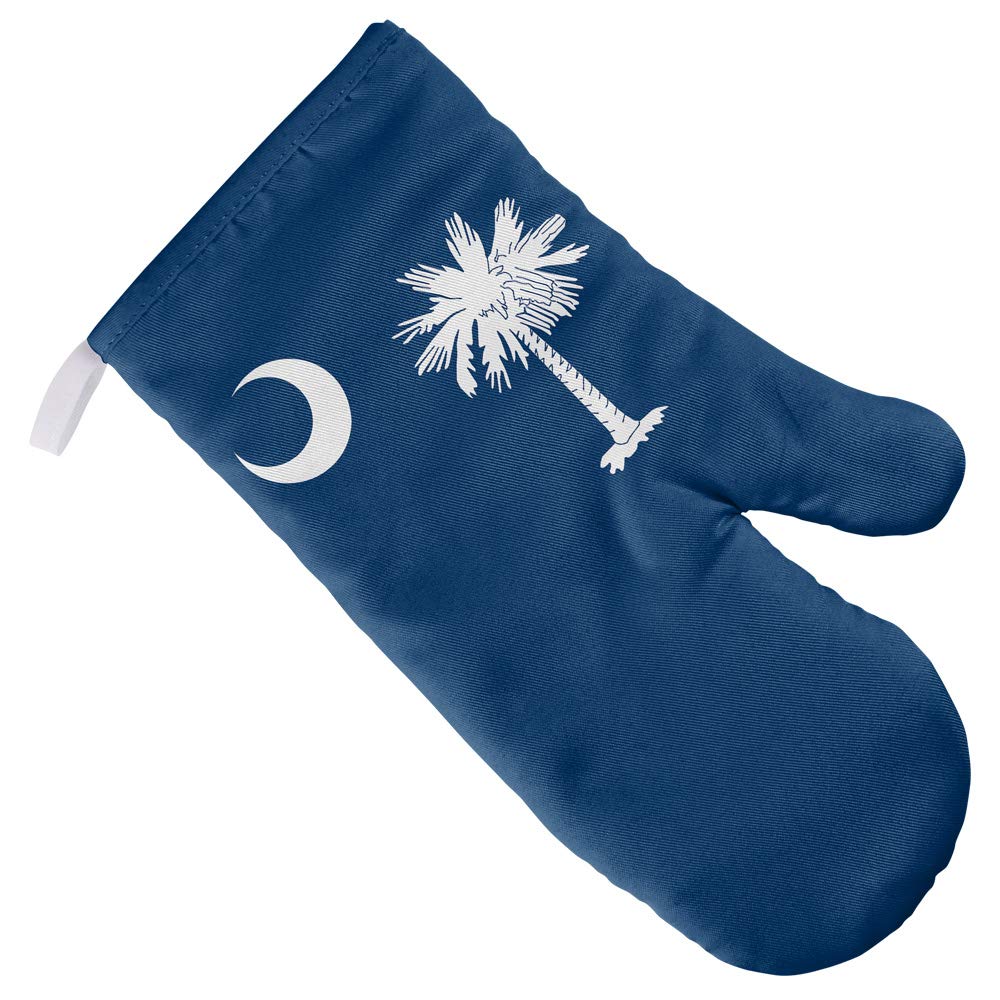 South Carolina Flag Oven Mitt - Heat Resistant Kitchen Glove for Baking, Grilling & BBQ - Perfect for Indoor Cooking & Outdoor Barbecue Parties