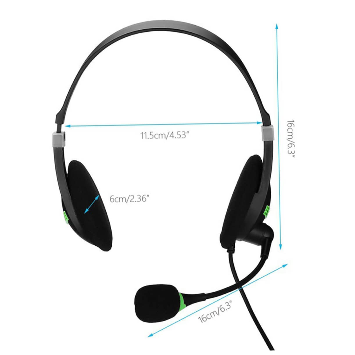 GOOHOCHY Gaming Headset with Noise Cancelling Mic - Comfortable Over-Ear Headphones with Omni-Directional Sound for PC, Laptop, PS4, Xbox - Perfect Replacement for Broken Headsets - Ideal for Gaming, Streaming & Online Meetings