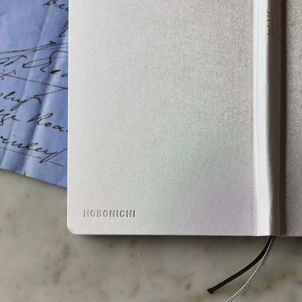 Hobonichi Techo 2025 Planner - Platinum White Weeks Hardcover, Weekly Horizontal Layout, English Edition (January Start, Monday Start) | Perfect for Journaling, Productivity & Daily Planning