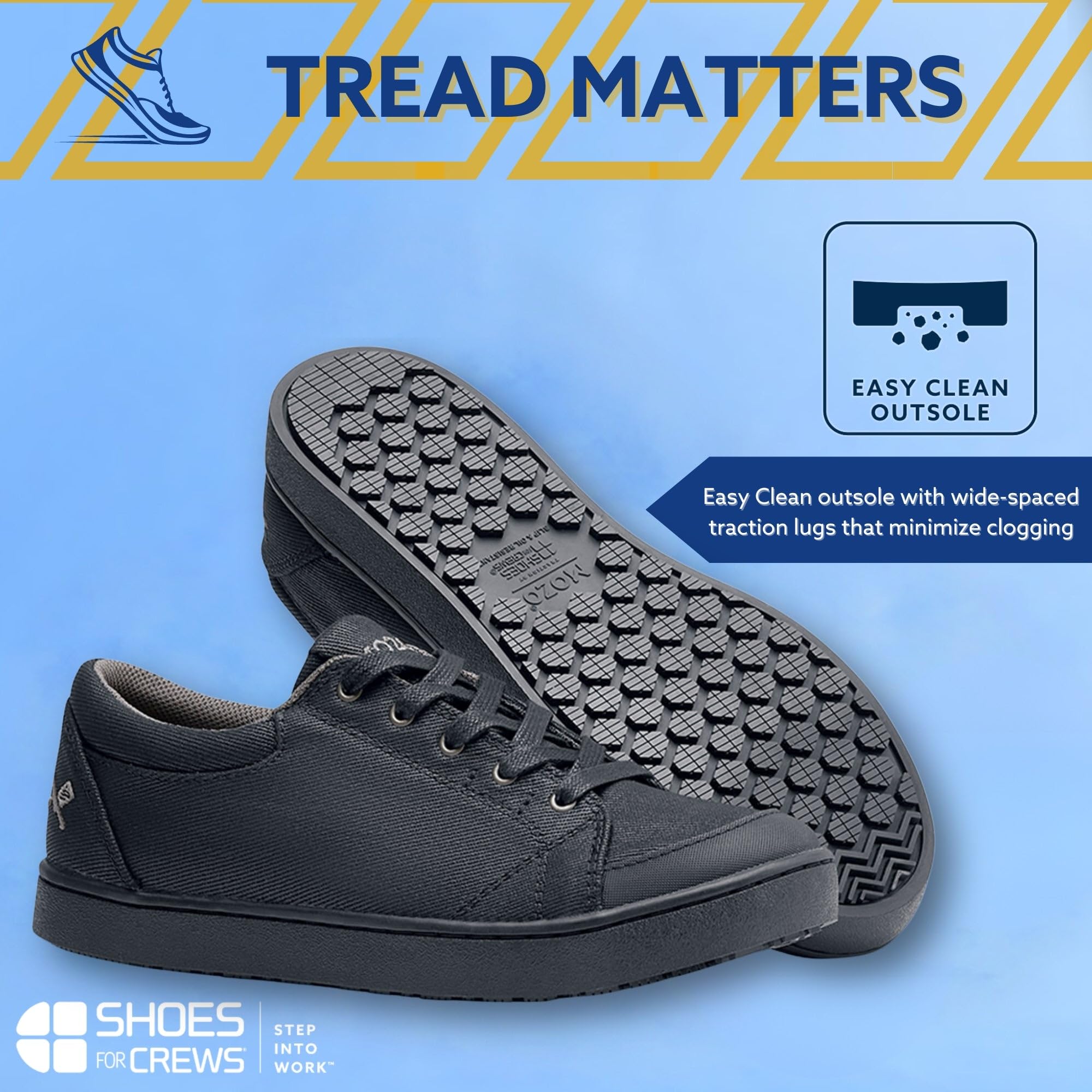 MOZO Women's Non-Slip Work Shoes for Restaurant & Food Service - Comfortable Slip-Resistant Shoes for Chefs, Nurses & Waitresses - Ideal for Kitchen, Hospital & Hospitality Jobs
