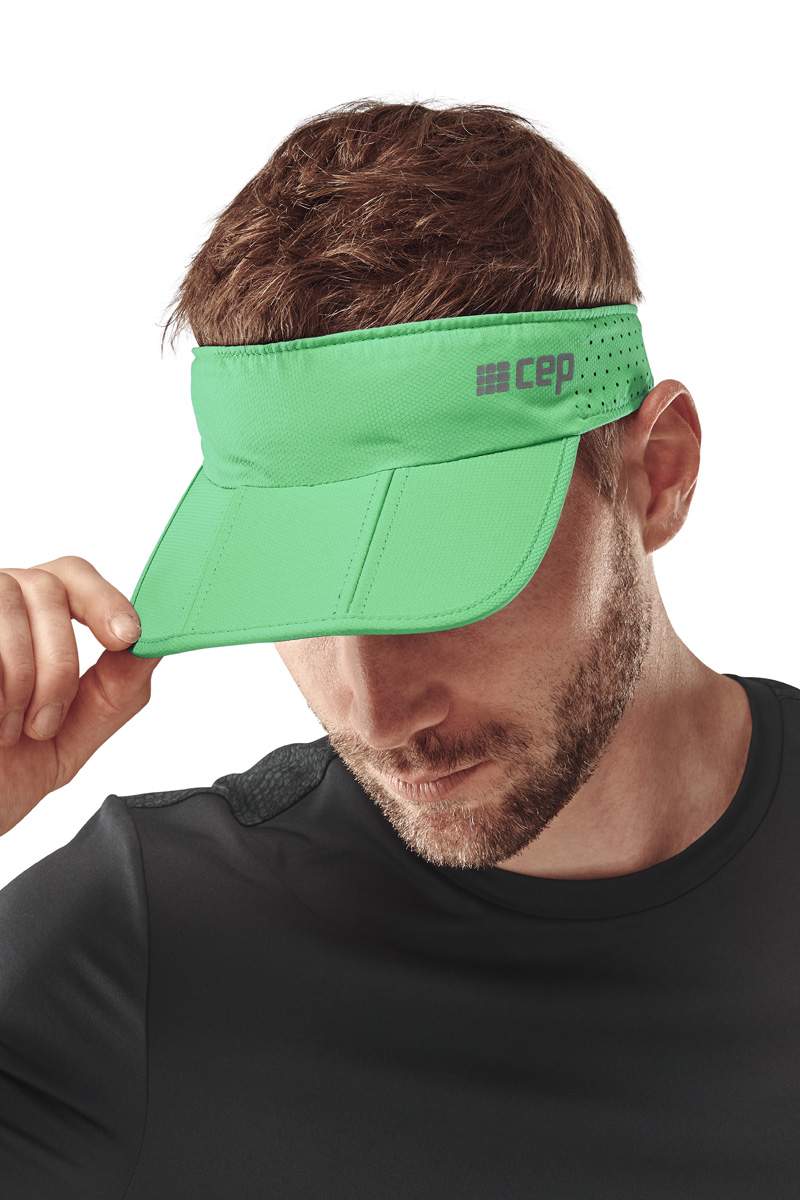 CEP Unisex Running Visor - Green | Lightweight & Breathable Sun Protection for Men & Women | Perfect for Jogging, Hiking, and Outdoor Sports