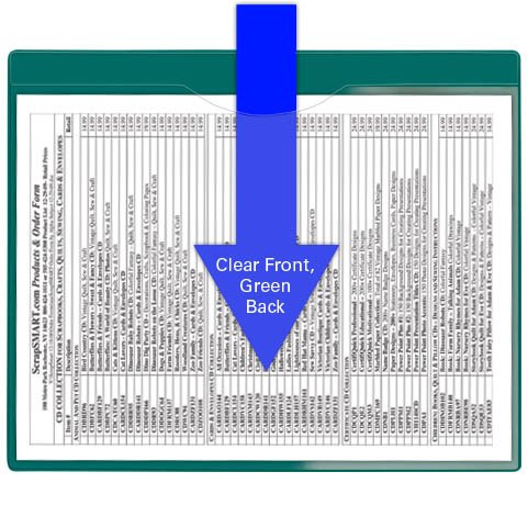 StoreSMART® Heavy Duty File Jackets - 20-Pack with Green Plastic Back & Clear Plastic Front - Letter Size Document Protectors for Office, School, Home Organization (FJ85PQG-20)