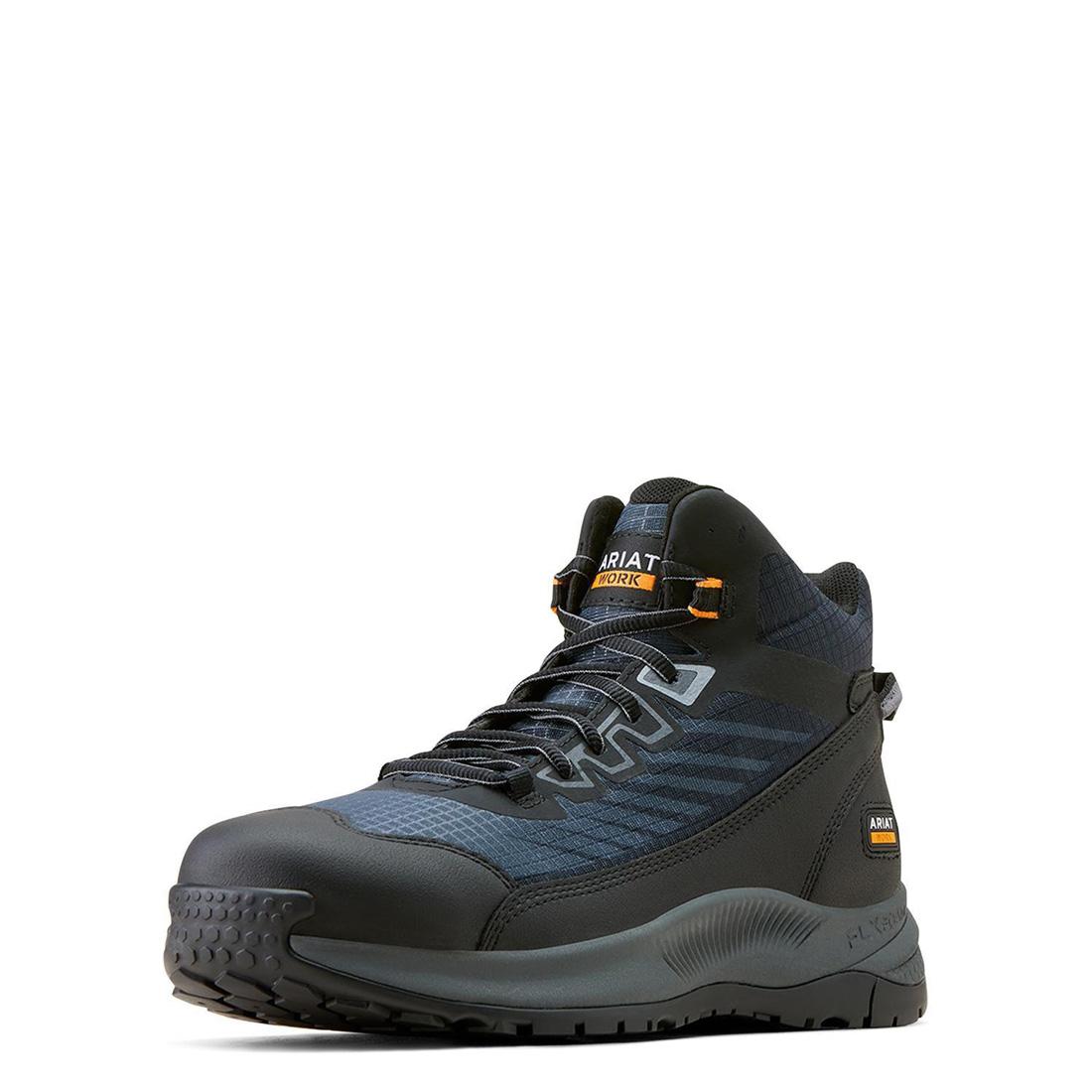 Outpace Shift Composite Toe Mid Work Shoe Dark Shadow - Safety Work Boots for Men, Lightweight & Comfortable for Construction, Warehouse & Outdoor Jobs