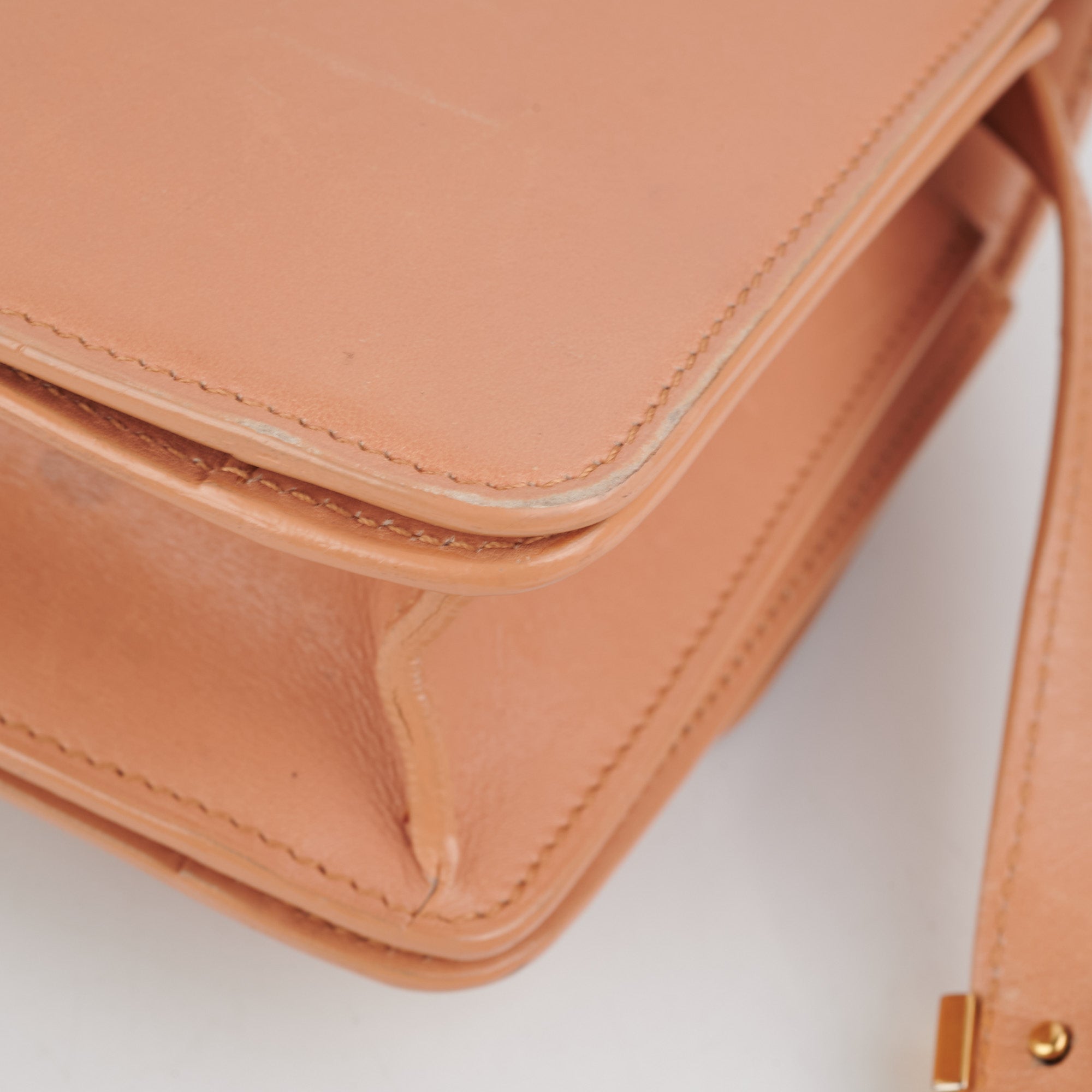Celine Small Box Bag in Beige | Genuine Leather Crossbody Handbag for Women | Perfect for Work, Travel & Everyday Use