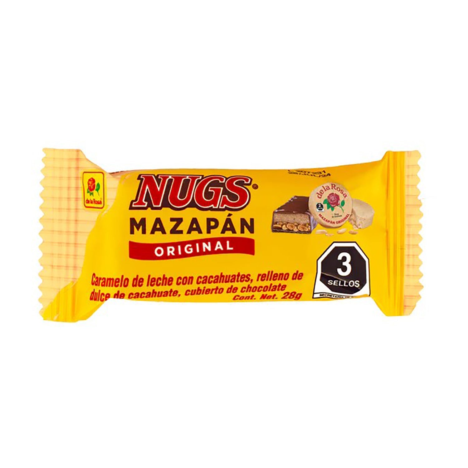 De La Rosa Mazapan Nugs Candy - 12 Count Box | Authentic Mexican Treat for Parties, Gifts & Desserts