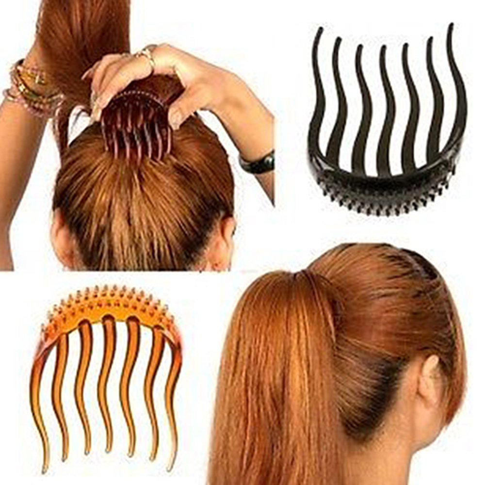 2Pc Magic BUMP IT UP Volume Inserts for Hair – Donut Ponytail Bumpits, Bouffant & Beehive Styles | Hair Comb Pads, Base Foam for Braids & Updos | Styling Beauty Tool for Weddings, Parties & Everyday Glam