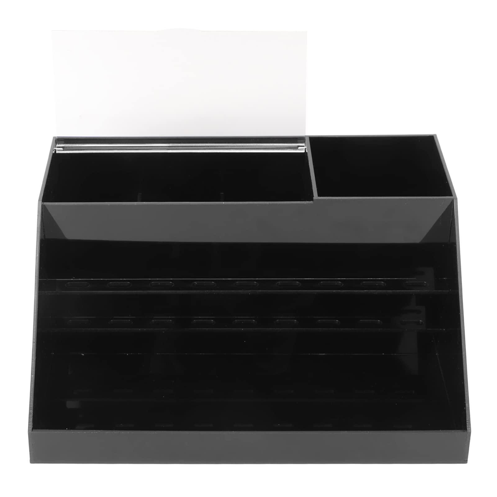 Professional Acrylic Eyelash Extension Display Box for Lash Artists - Black Makeup Organizer for Salon & Beauty Shop (Perfect for Eyelash Extension Storage & Retail Display)