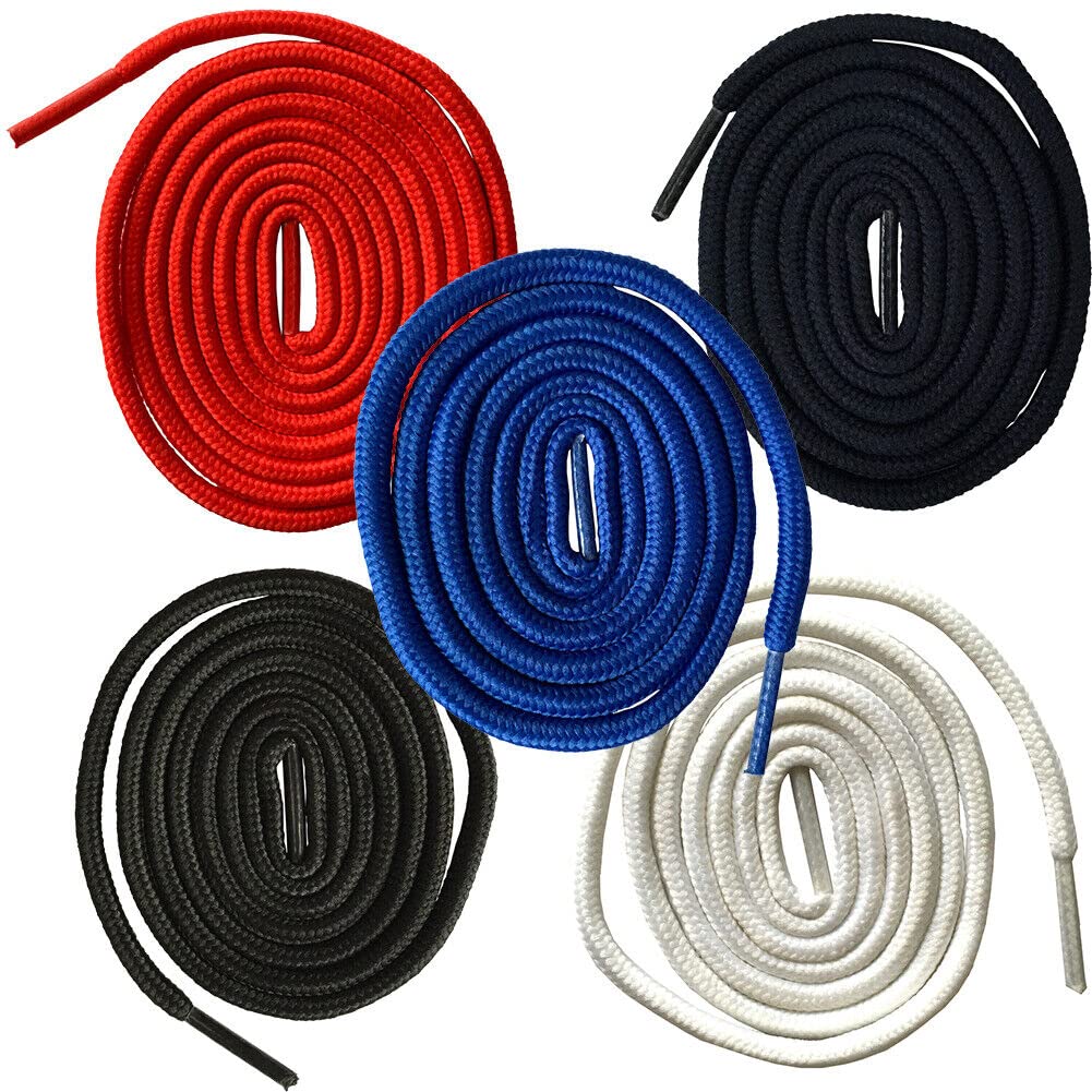 Durable Round Polyester Shoelaces for Kids & Adults - 23.5 to 47 Inch (60-120cm) - Perfect for Sneakers, Running Shoes, and Casual Footwear