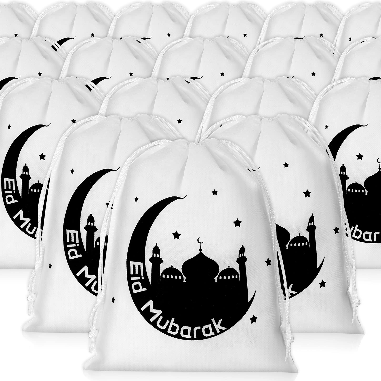 24-Piece Eid Mubarak Gift Bags - Ramadan Party Treat Bags & Islamic Goodie Bags for Muslim Kids - Eid Favor Bags for Celebrations, Home Decor & Festive Gatherings