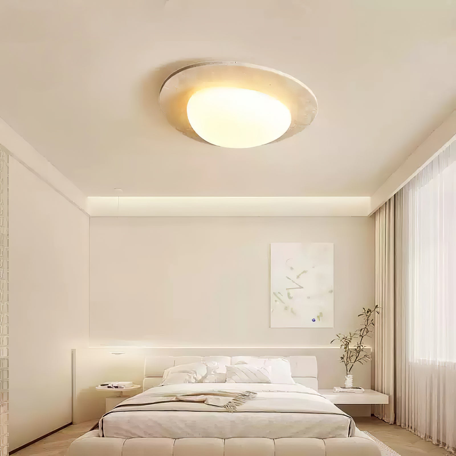 Aurora Stone Ceiling Light Fixture - Modern Crystal Chandelier for Living Room, Bedroom, Dining Room & Entryway Lighting Decor