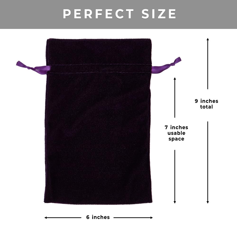 Velvet Drawstring Pouch for Jewelry & Gifts - 6 Inch - Perfect for Storage & Display