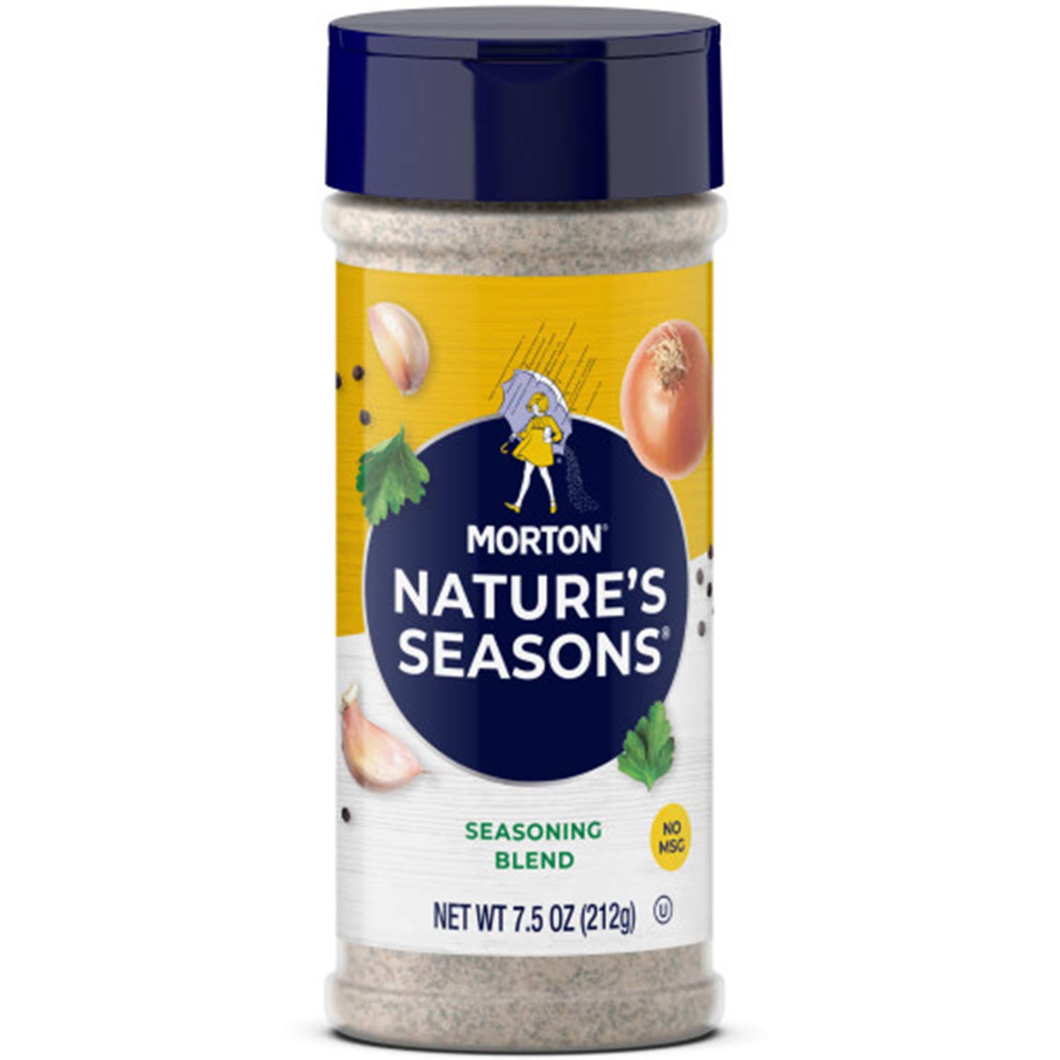 Morton Nature's Seasons All-Purpose Seasoning Blend - 7.5 oz Canister (Pack of 12) | Perfect for Grilling, Roasting & Everyday Cooking | Salt-Free Flavor Enhancer for Meats, Vegetables & More