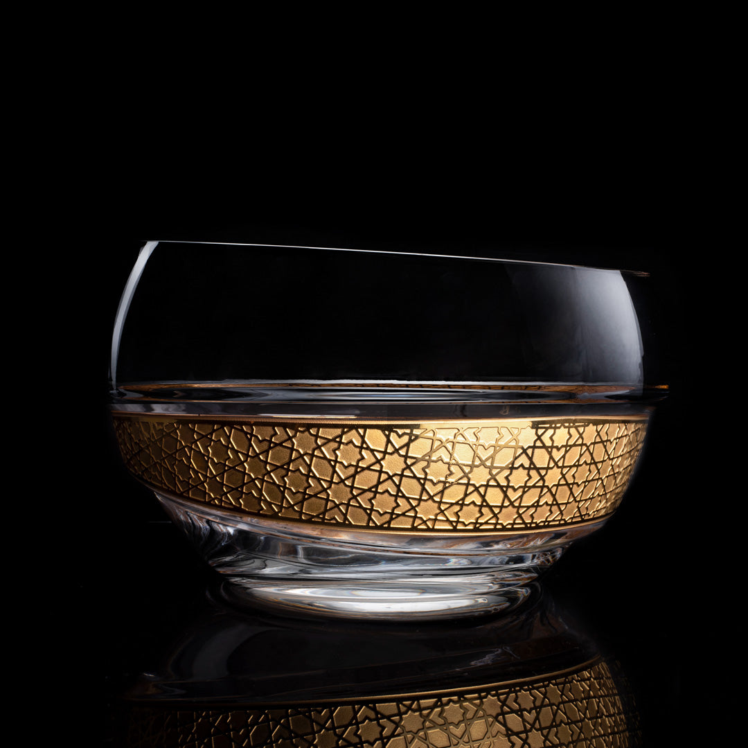 Dimlaj Cordoba Large Gold Vase - Elegant Home Decor for Living Room, Dining Table, and Wedding Centerpieces
