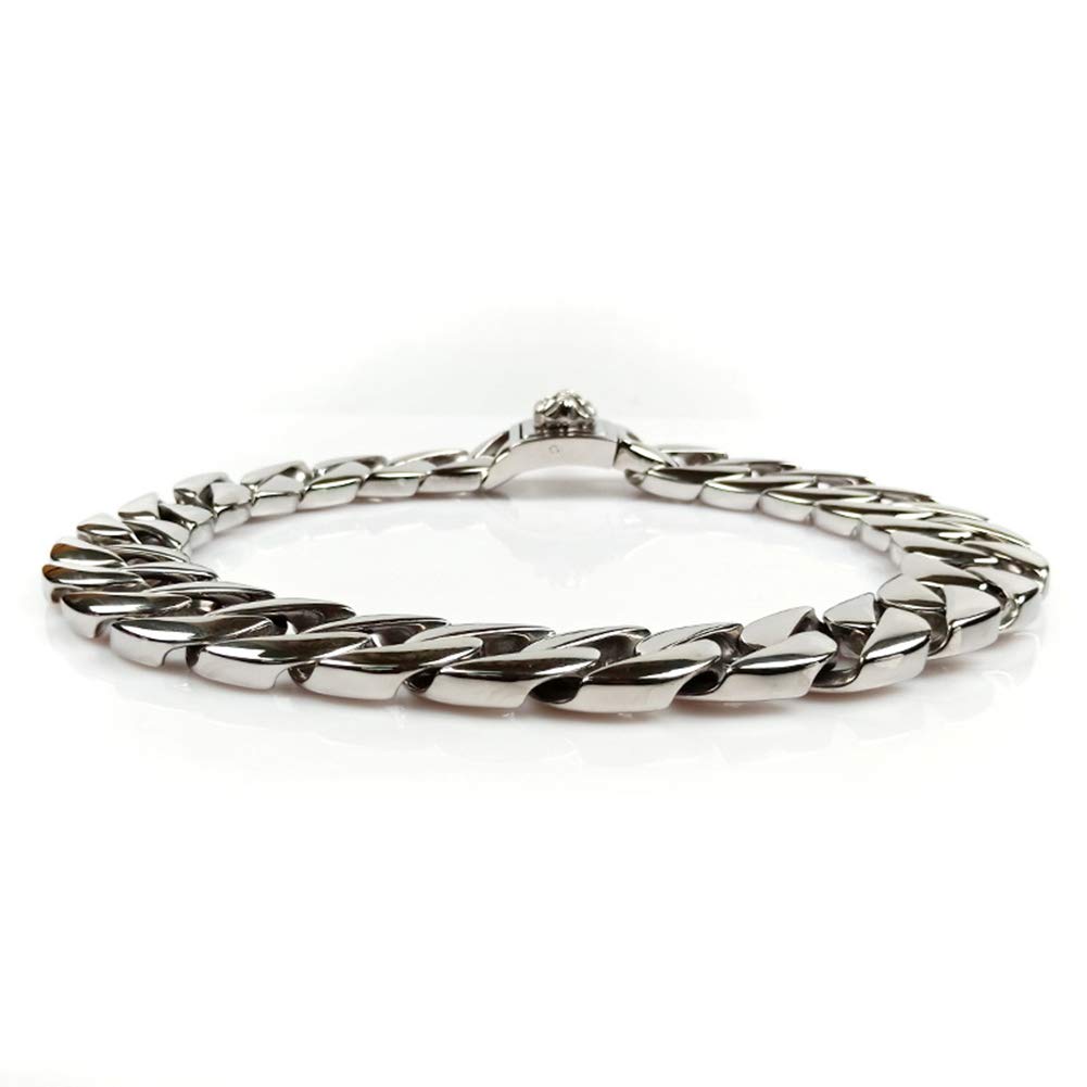 32MM Stainless Steel Dog Chain Collar - Heavy Duty Training Slip Collar for Large Dogs, Hip Hop Style Cuban Link Necklace (70CM) - Perfect for Pitbulls, Bulldogs & Bully Breeds - Durable & Stylish for Walks, Training & Fashion