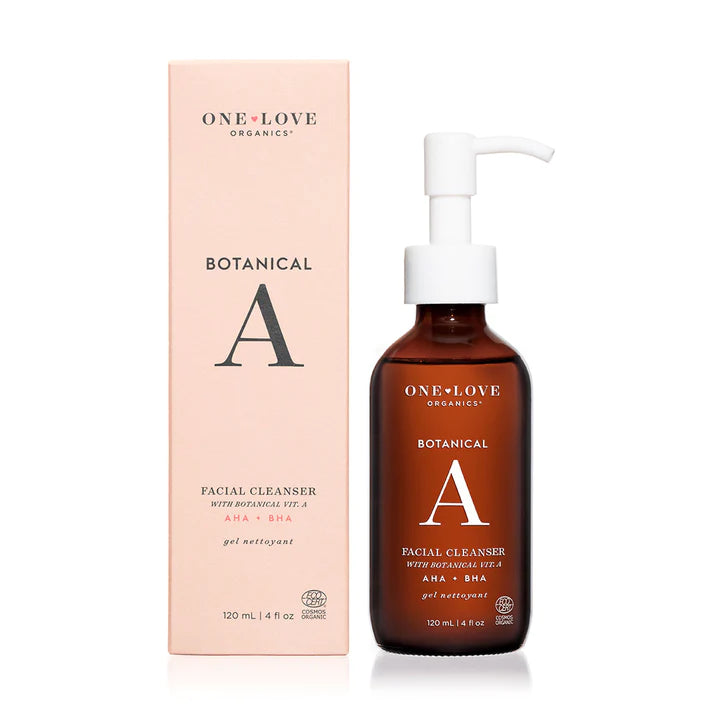 One Love Organics Botanical A Exfoliating Cleanser - Gentle Exfoliating Face Wash for Clear Skin | Perfect for Daily Skincare Routine & Acne-Prone Skin