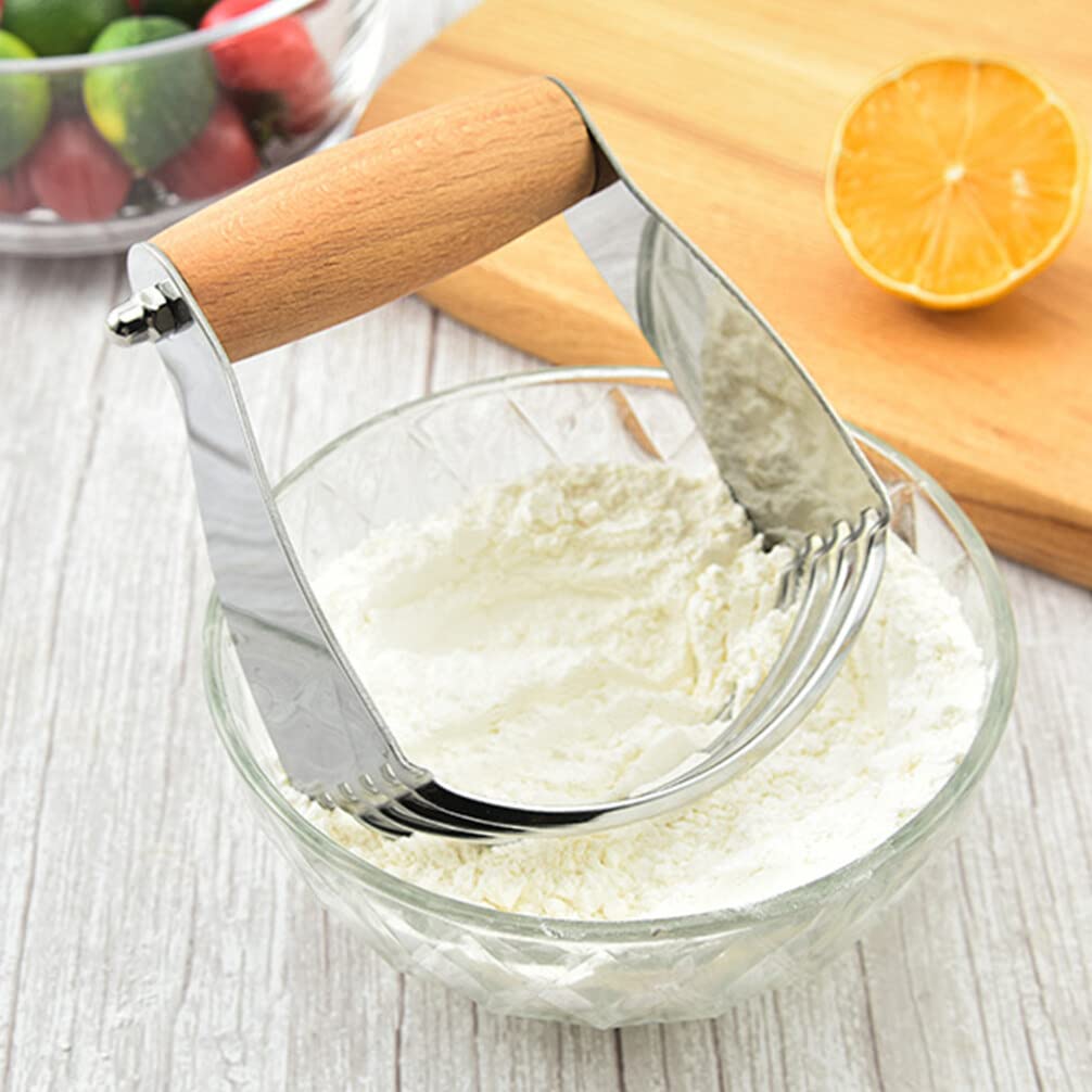 UPKOCH 2-Piece Stainless Steel Pastry Dough Scraper & Butter Cutter Set - Professional Baking Utensils for Mixing, Cutting & Kneading Dough - Perfect for Cookies, Pies, Bread & Pastry Making