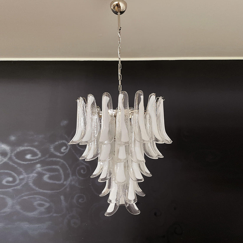 Mazzega Petals Chandelier - Modern Glass Flower Ceiling Light Fixture for Dining Room, Living Room & Bedroom | Elegant Home Decor Lighting for Weddings & Luxury Interiors