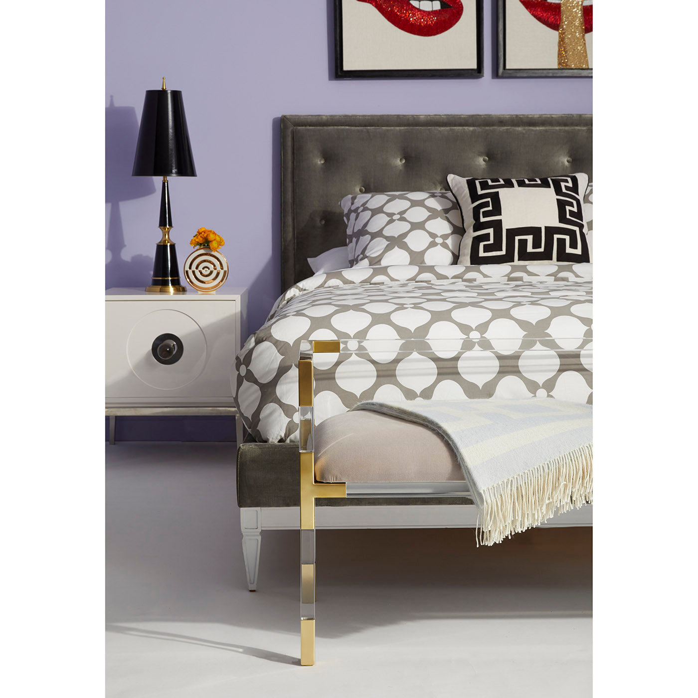 Versailles Style Table Lamp with Hand-Painted Shade - Elegant Home Decor for Living Room, Bedroom & Office Lighting