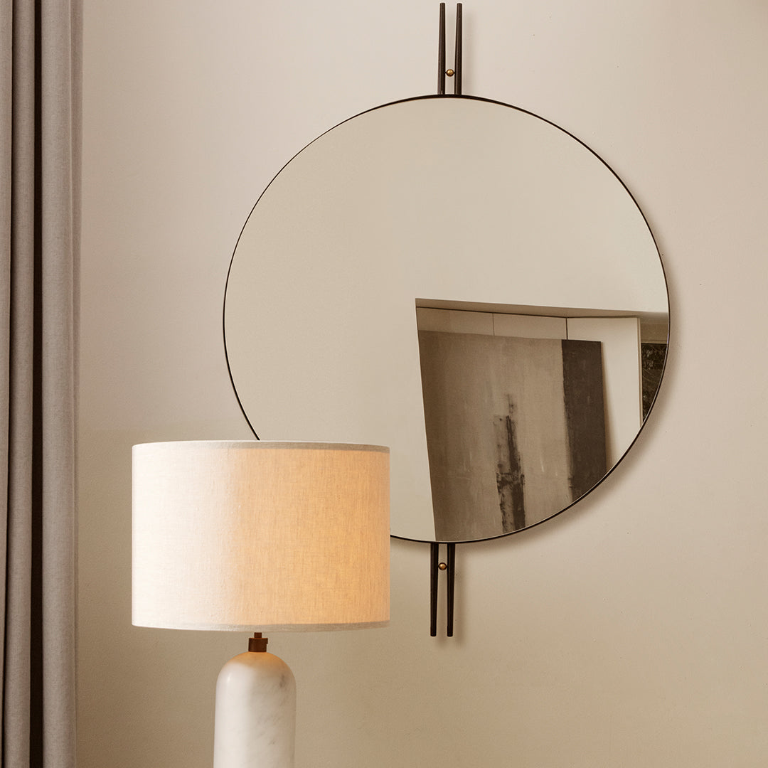 Gubi Gamfratesi Ioi Wall Mirror - Modern Round Decorative Mirror for Living Room, Bedroom & Entryway - Elegant Home Decor & Functional Wall Art