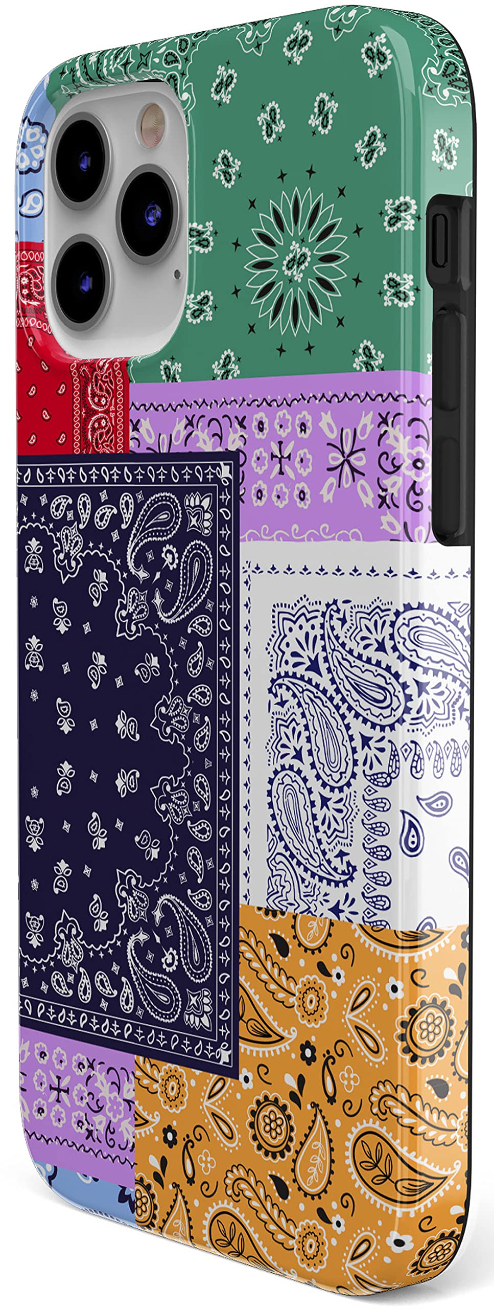 Casely iPhone 12 Pro Max Case with Swatch It Up Patchwork Bandana Design - Trendy Protective Cover for Everyday Use, Travel & Outdoor Activities