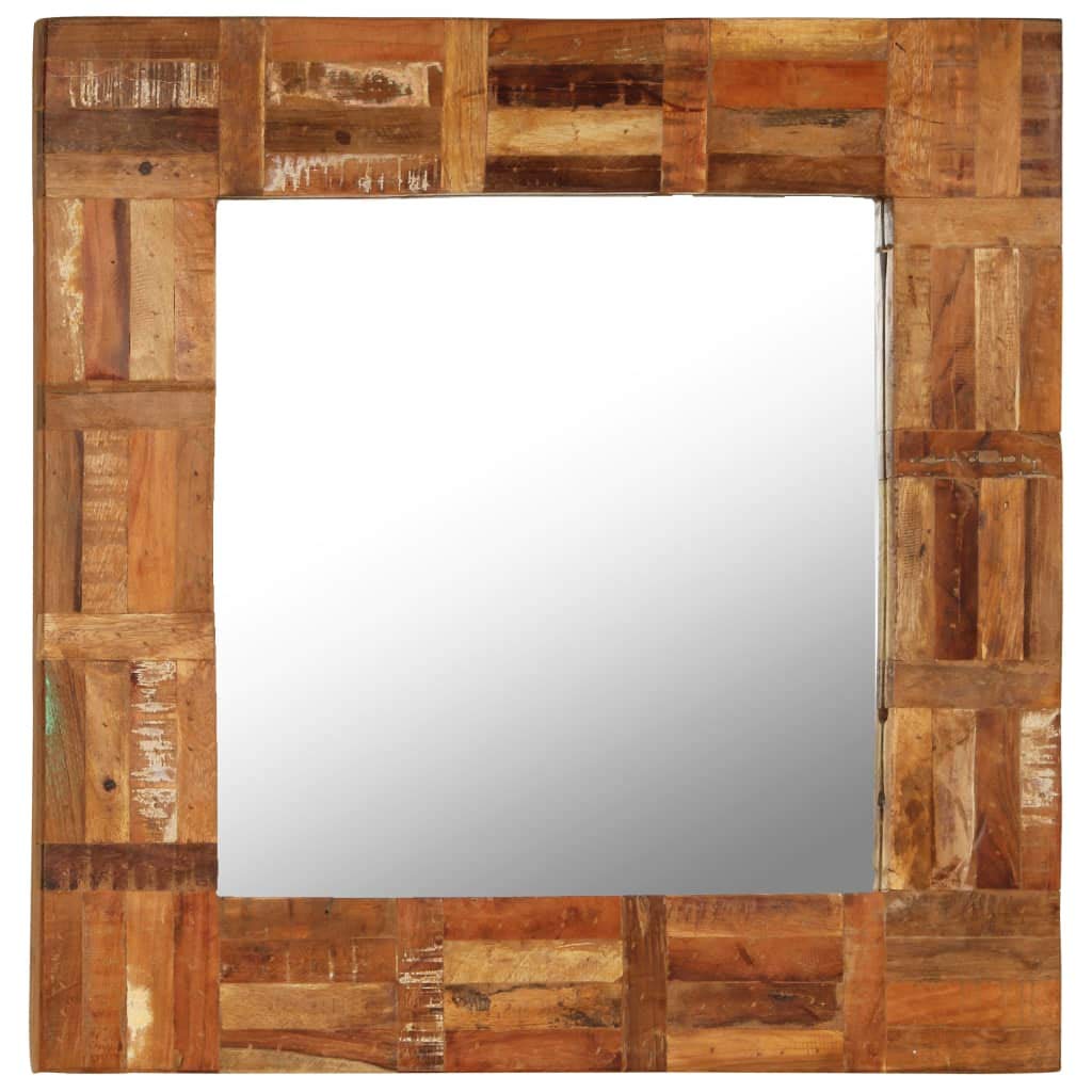vidaXL Solid Reclaimed Wood Framed Wall Mirror 23.6