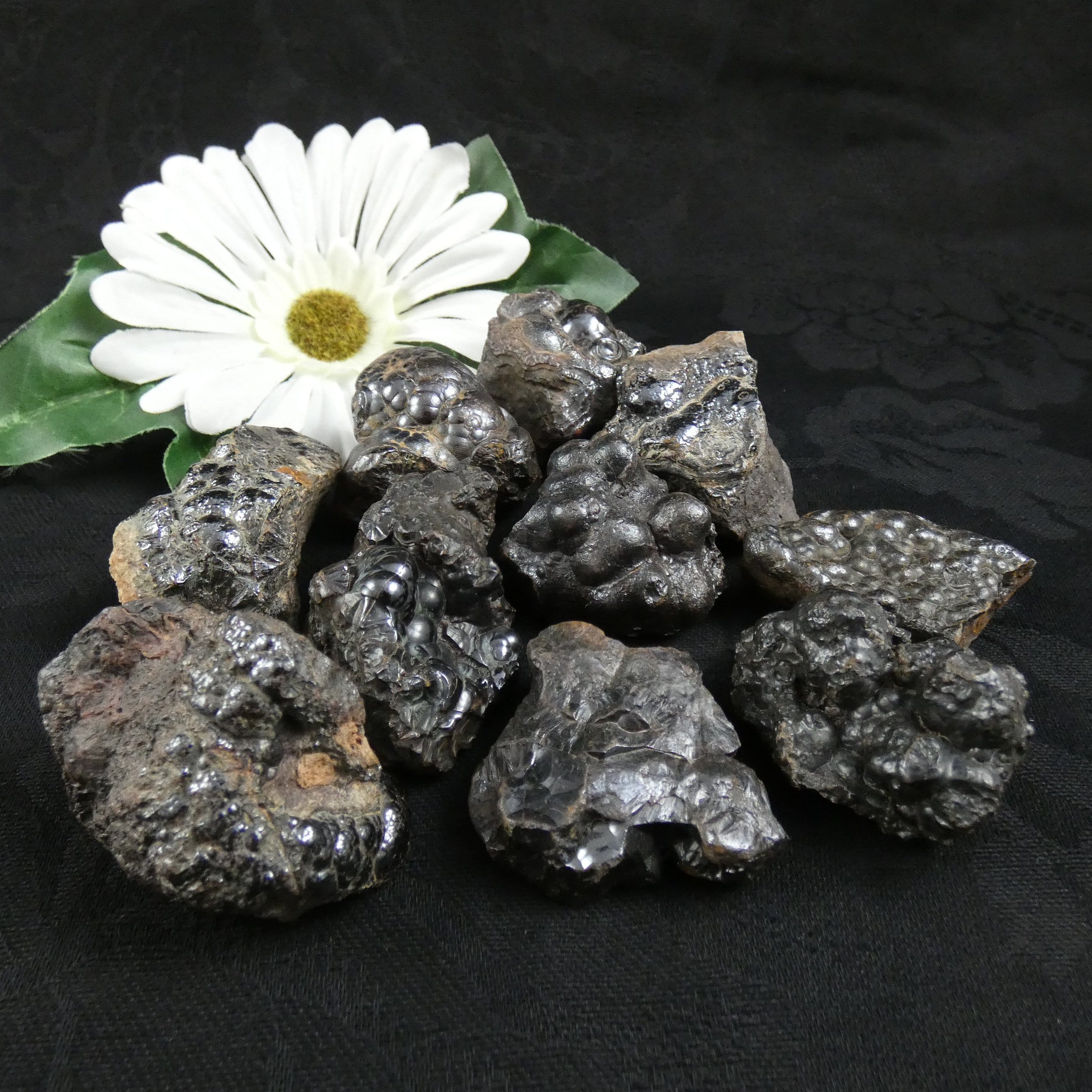 Natural Botryoidal Hematite Specimens - Rare Mineral Collection for Healing Crystals, Meditation & Home Decor