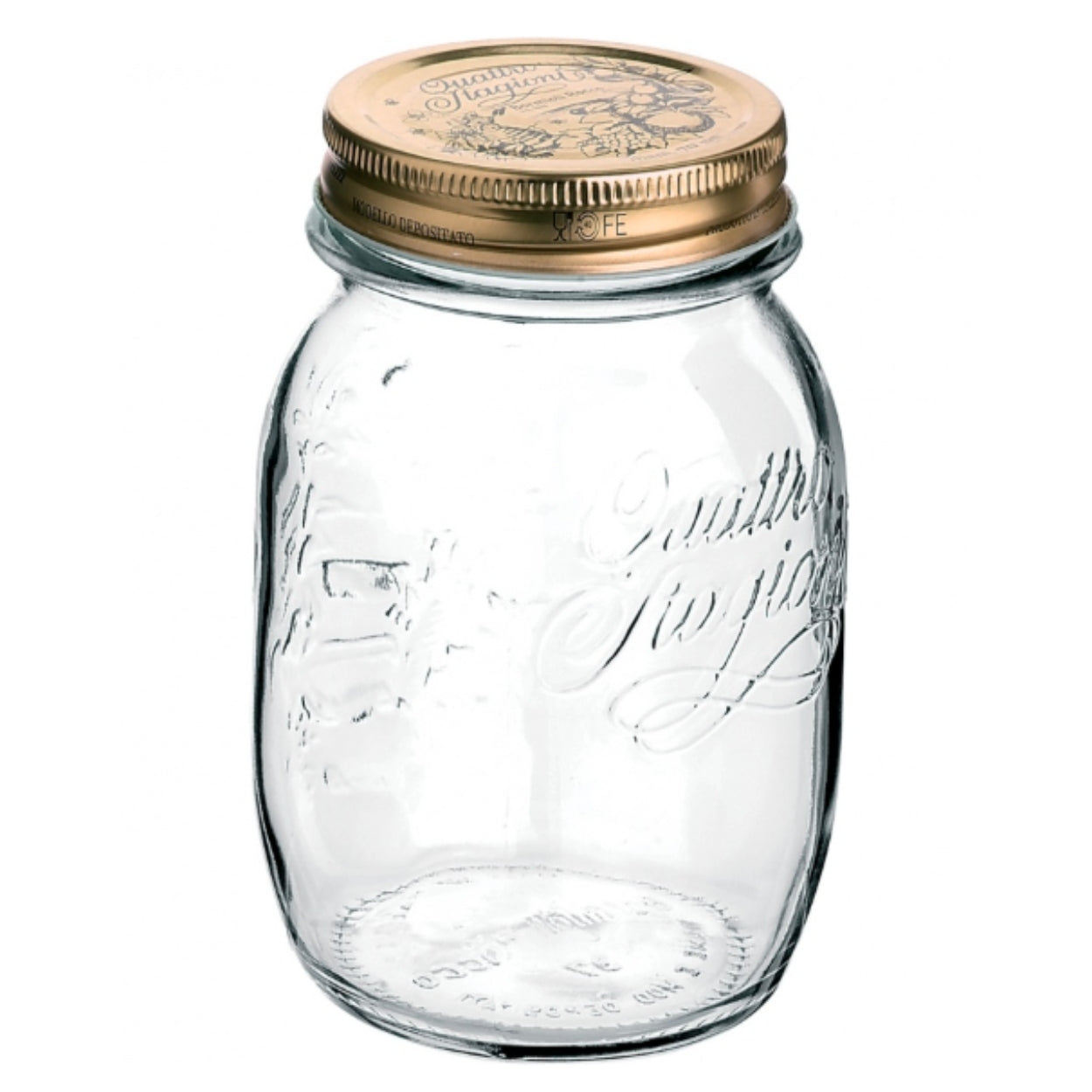 Trudeau 17 Oz Clear Glass Round Preserve Jar - Perfect for Canning, Jam Making, and Food Storage