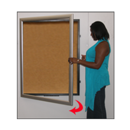 Bold Super Wide Face Bulletin Board Swing Frames with Metal Swing Open Frame - 25+ Sizes in Black & Silver - Perfect for Office, Classroom, and Home Organization