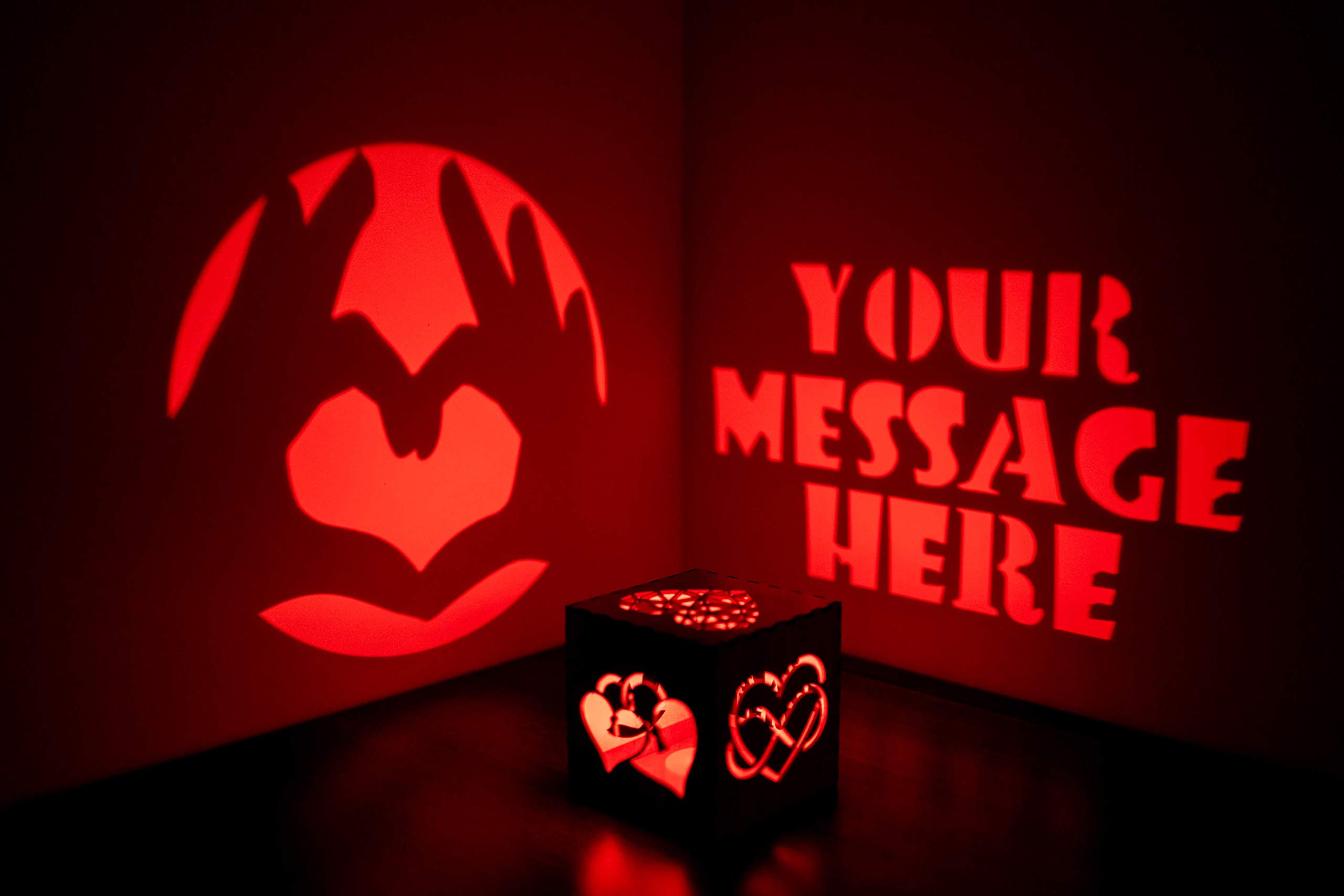 Personalized Light Up Message Box - Romantic Birthday Gift for Women, Wife, Girlfriend - Custom Night Box Gift Idea for Her - Perfect for Anniversaries, Valentine's Day & Special Occasions