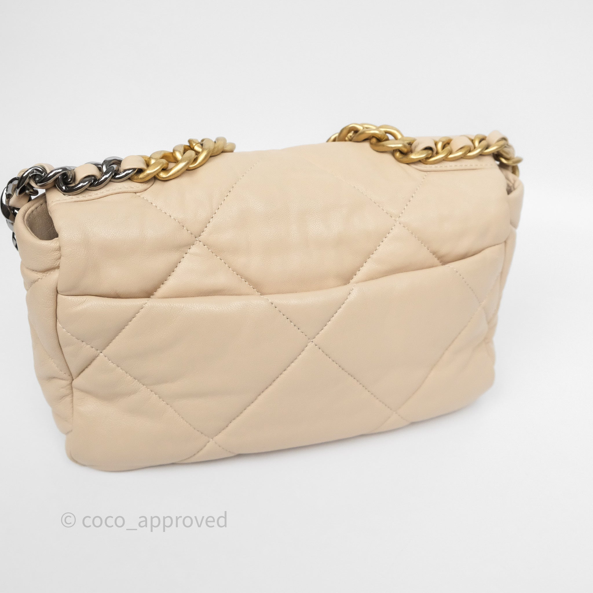 Chanel 19 Small Beige Handbag with Mixed Hardware - Luxury Crossbody Bag for Women, Perfect for Everyday Use & Special Occasions