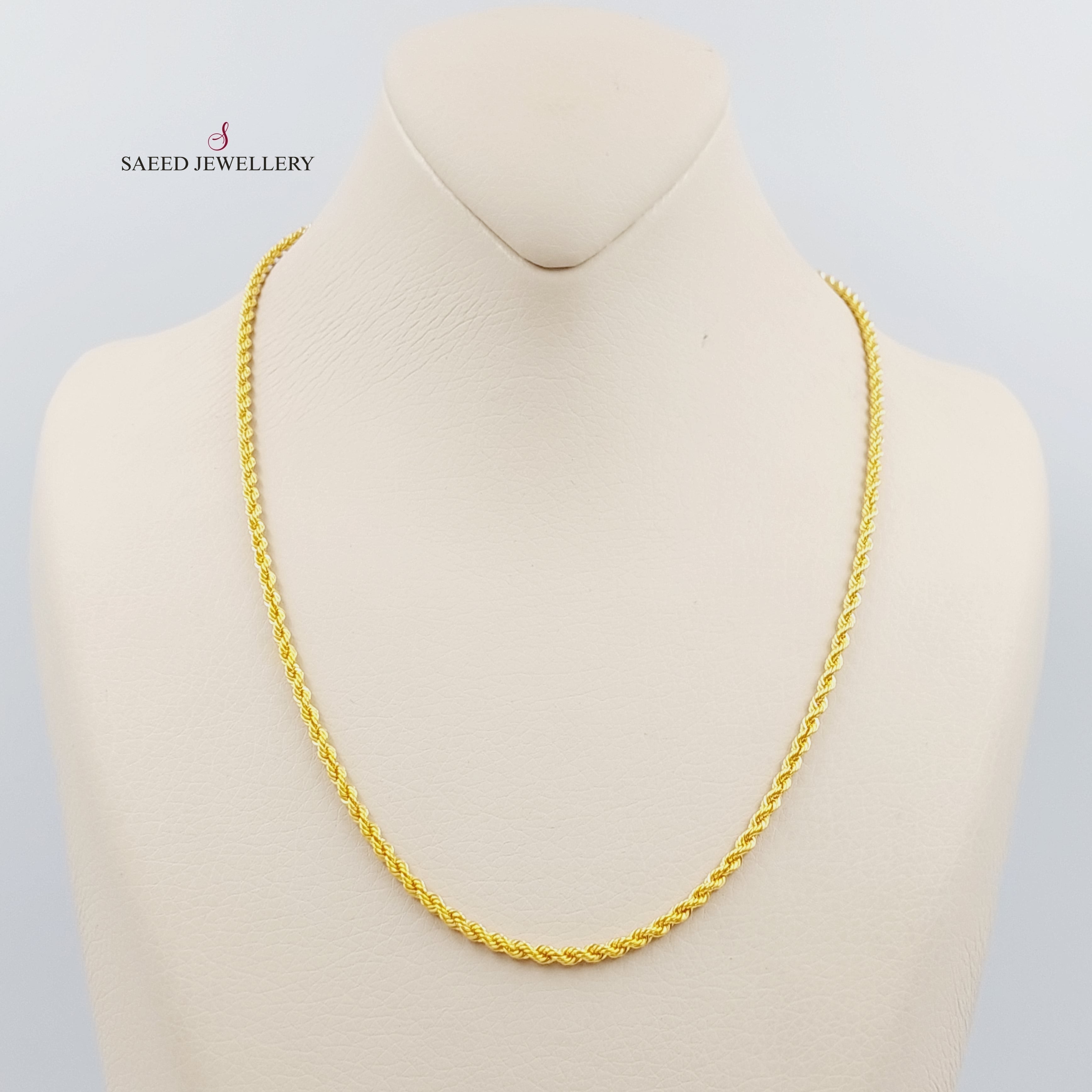 45cm Medium Thickness Rope Chain Necklace for Women - Durable Stainless Steel Jewelry for Everyday Wear, Layering & Gift Giving