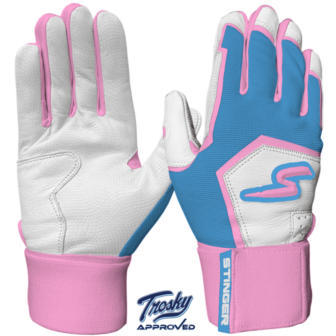 Premium Winder Series Batting Gloves - Cotton Candy Color | Breathable & Grip-Enhanced Baseball Softball Gloves for Training & Games | Perfect for Youth & Adult Players