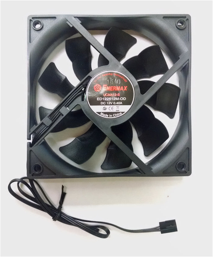 Enermax UC-MA12 120mm x 120mm x 25mm All Black Magma Cooling Fan - High Performance PC Case Fan for Gaming Computers, Workstations & Home Office Desktops