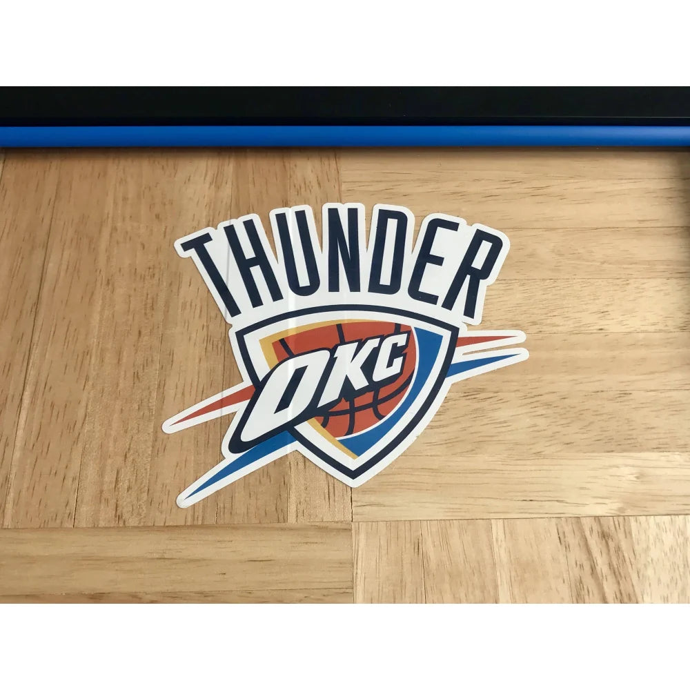 Kevin Durant Signed OKC Thunder Floor Framed 12x12